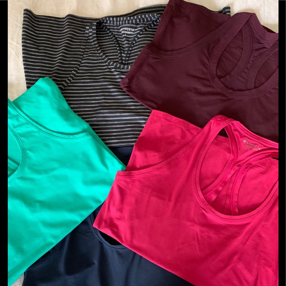 5 Athleta mixed tanks for $65